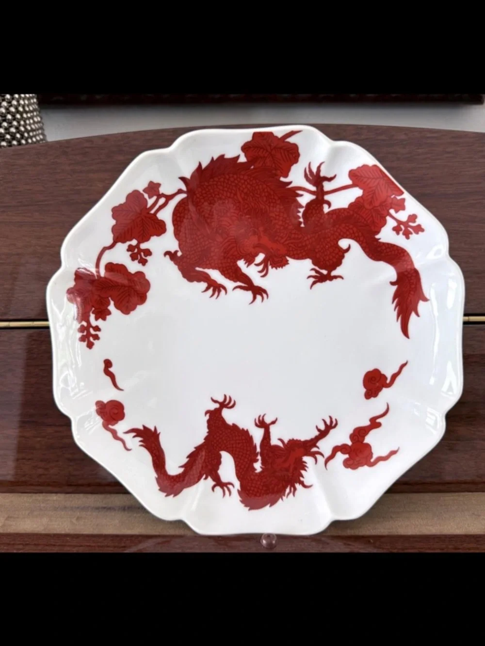 Fitz and Floyd Temple Dragon Cookie Plate 8.5